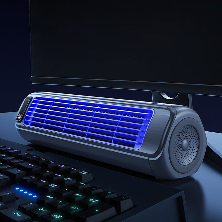 Portable rechargeable air cooler fan for desk, quiet home comfort.