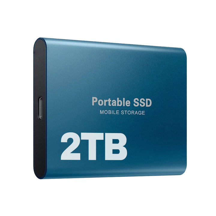 Compact 2TB portable SSD, ultra-fast external digital storage for efficient data backup & quick access.