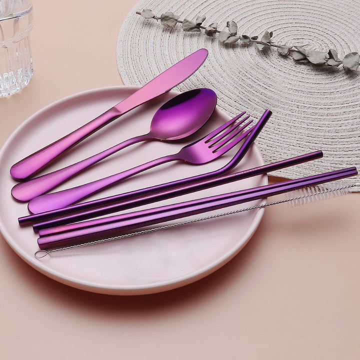 Eco-friendly reusable cutlery set, a smart choice for sustainable travel and daily meals.
