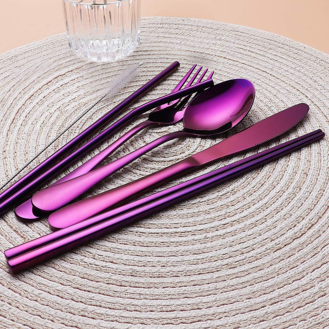 Reusable stainless steel flatware, an ideal eco-friendly alternative for your lunch bag.