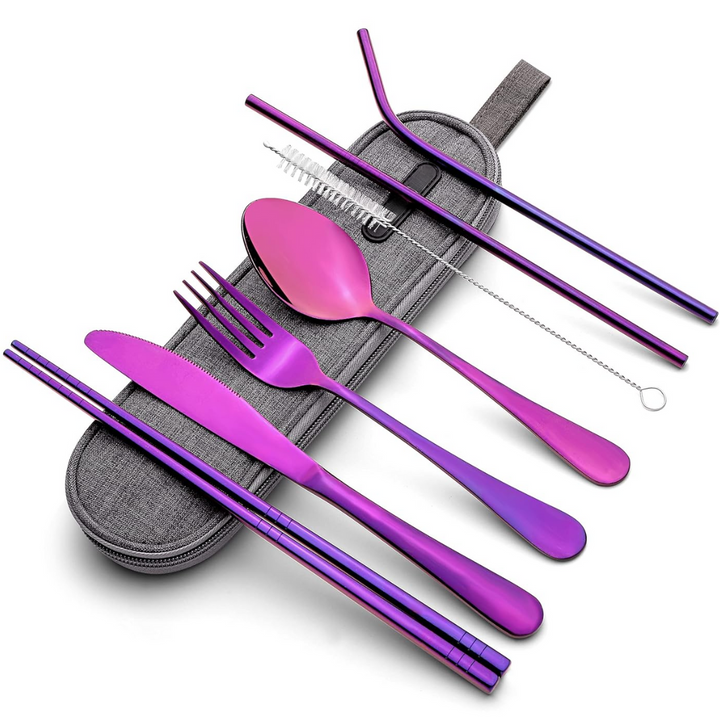 Reusable stainless steel cutlery for daily use, keeping your lunch kit hygienic & organized.