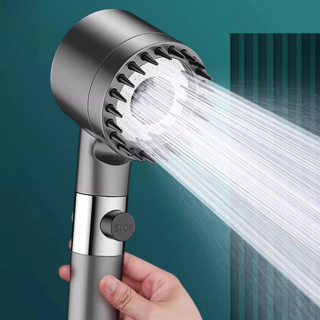 Filtered shower head with high pressure provides clean water & an invigorating spa experience for your bathroom.