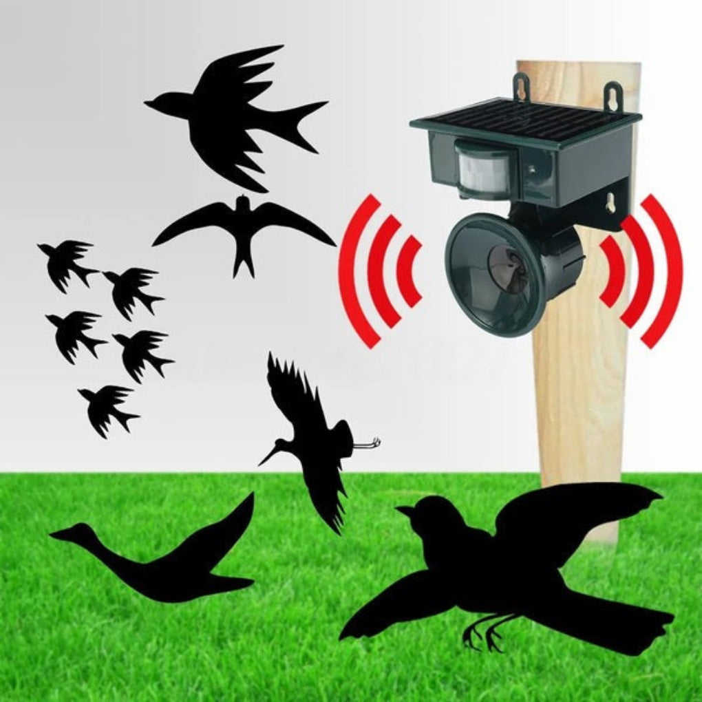 Gardening solution: solar bird repeller for eco-friendly pest control, safeguarding your outdoor space.