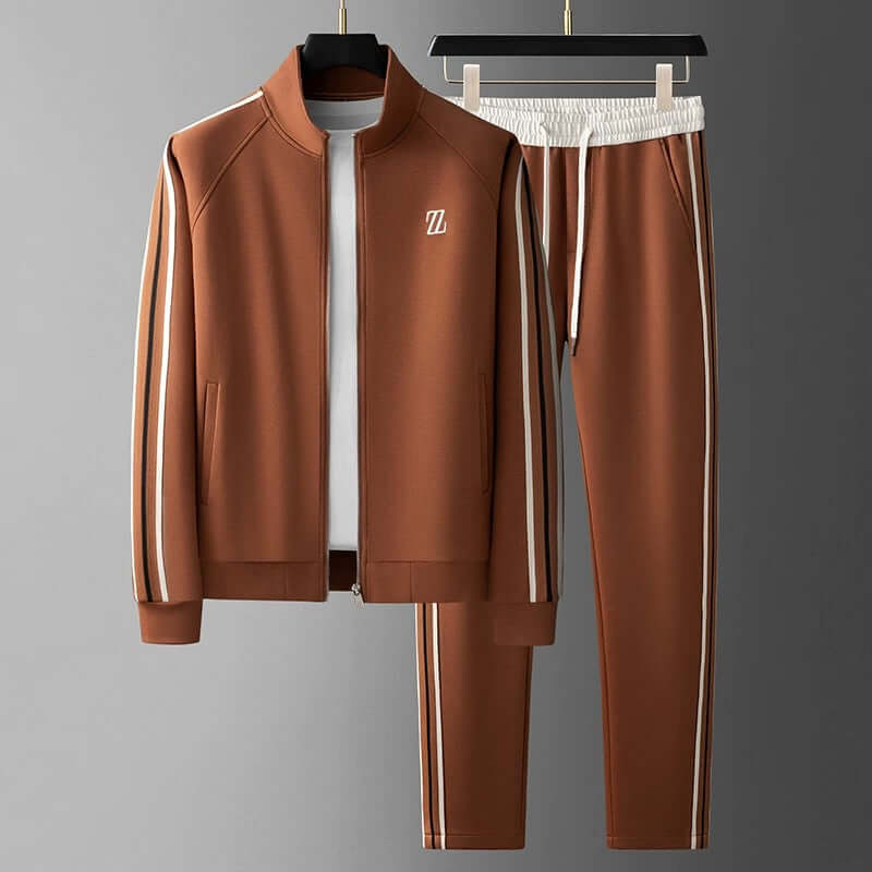 Stylish men's tracksuit set, modern activewear and loungewear for a fashionable, comfortable men's outfit.