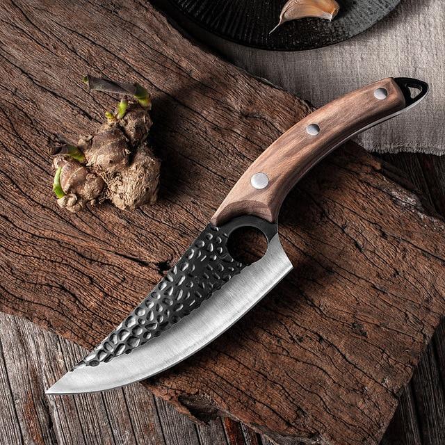 Pro-grade handcrafted Japanese chef knife for superior precision control in any kitchen. Stainless steel blade.