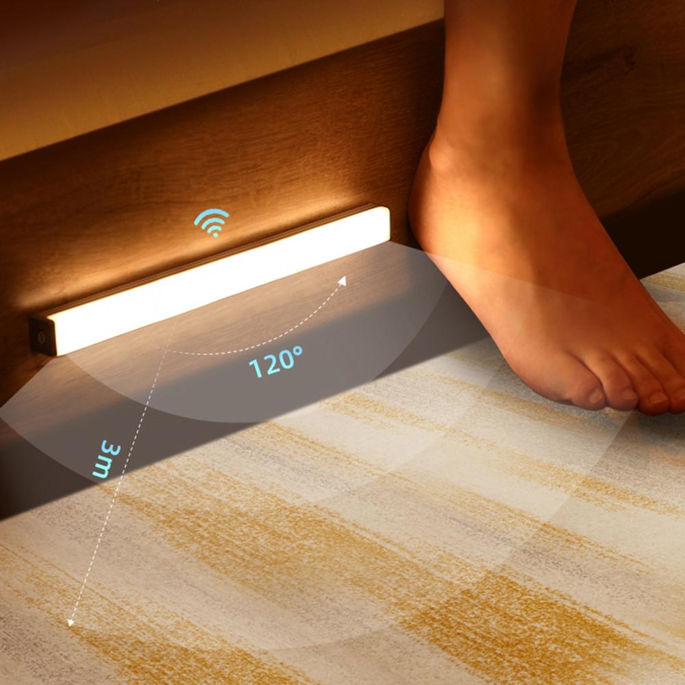 Nvroome wireless motion sensor LED light bar, USB rechargeable with magnetic mount for smart home lighting.