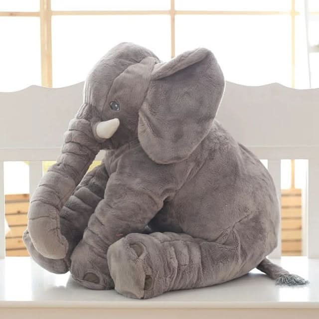 Super soft unisex elephant cushion, doubles as a kids pillow and charming nursery decor.