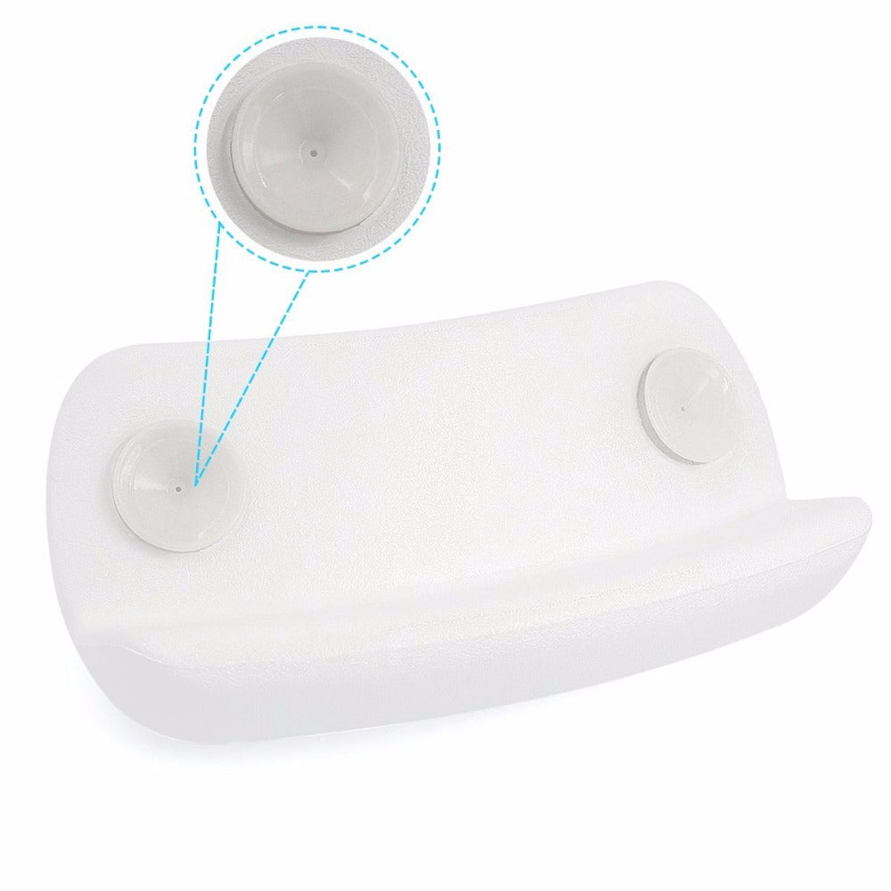 Soft luxury bath pillow for head & neck support. Ergonomic design for ultimate comfort and home spa relaxation.