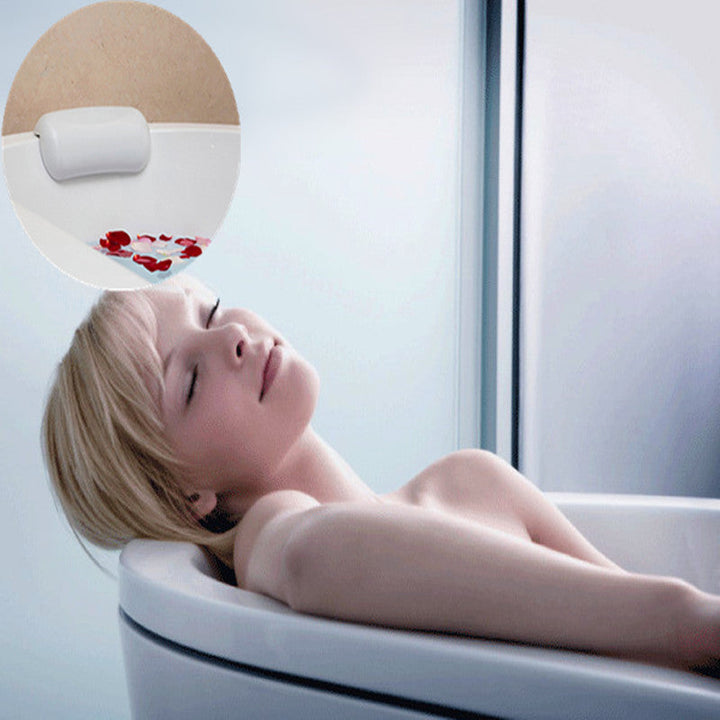 Luxury ergonomic bath cushion for head & neck support. Ideal home spa accessory for ultimate relaxation.