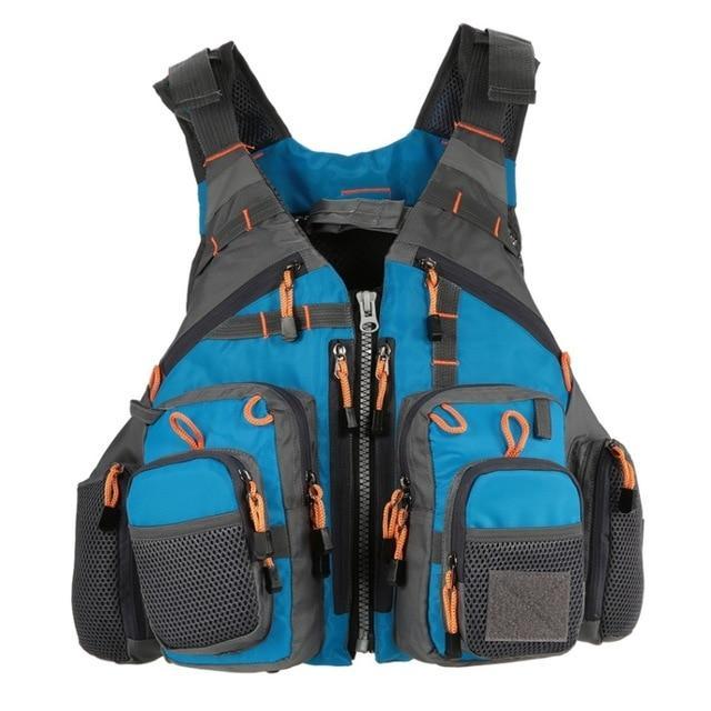 Unisex professional fishing life vest for ultimate safety. Buoyancy aid & angler gear for boating.