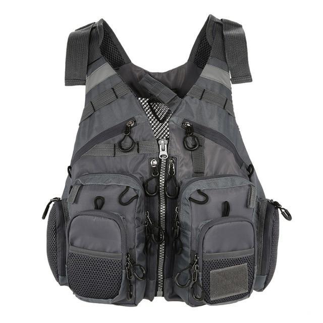 Angler's professional fishing safety vest. Buoyancy aid with multiple pockets for essential gear & comfort.