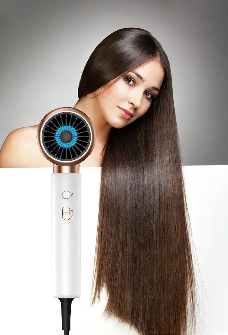 Ionic hair dryer 2400W, powerful for salon-quality results, fast drying, & frizz-free finish.