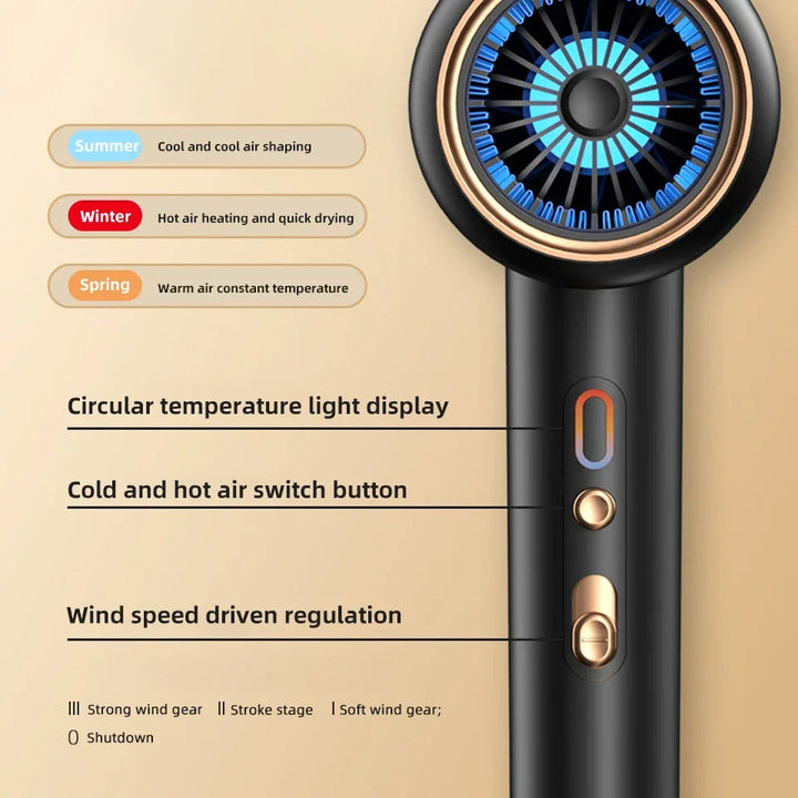 Ionic hair dryer 2400W, powerful & fast for professional salon-quality drying.