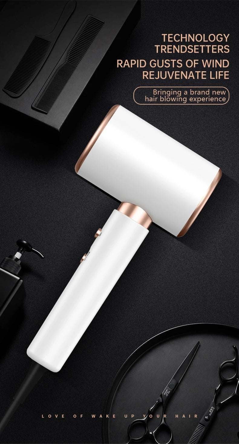 Powerful 2400W ionic hair dryer, unisex design, perfect for quick drying & frizz reduction at home.