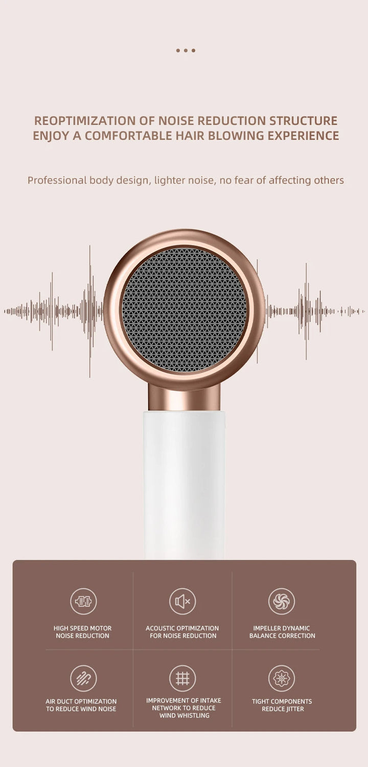 High-performance 2400W hair dryer with ionic technology for frizz-free, fast drying.