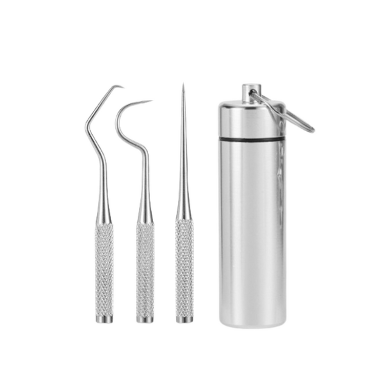 Precision dental explorer with ergonomic handle, an essential personal oral care tool.