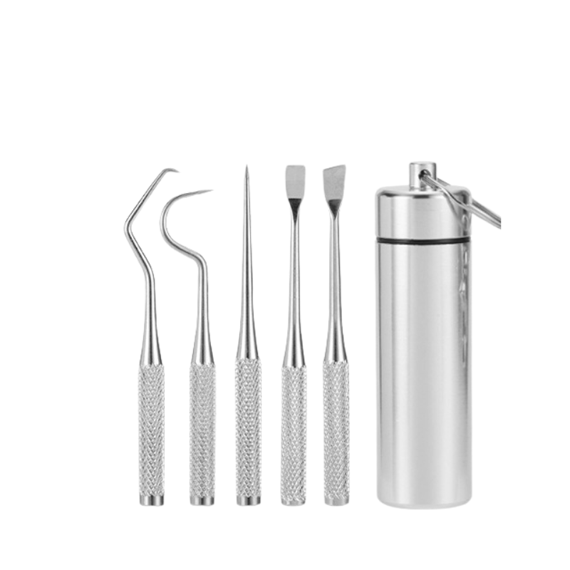High-grade stainless steel dental explorer, a professional tool for home dental plaque removal.