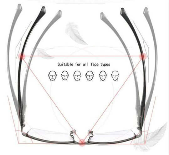 Unisex optical progressive reading glasses. Multi-focus design for seamless vision transitions.