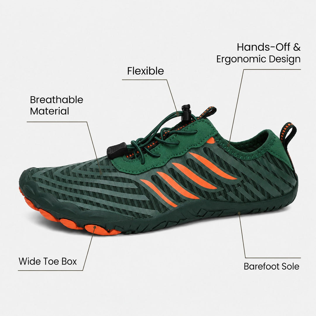Premium women's casual barefoot shoes, flexible sole, ideal for daily comfort.