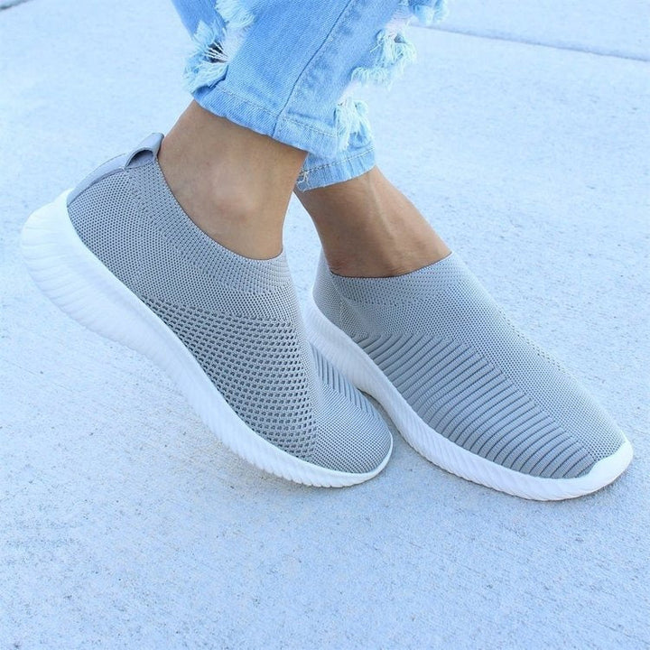 Athleisure women's slip-on sneakers, perfect for everyday casual comfort. Breathable & easy wear.