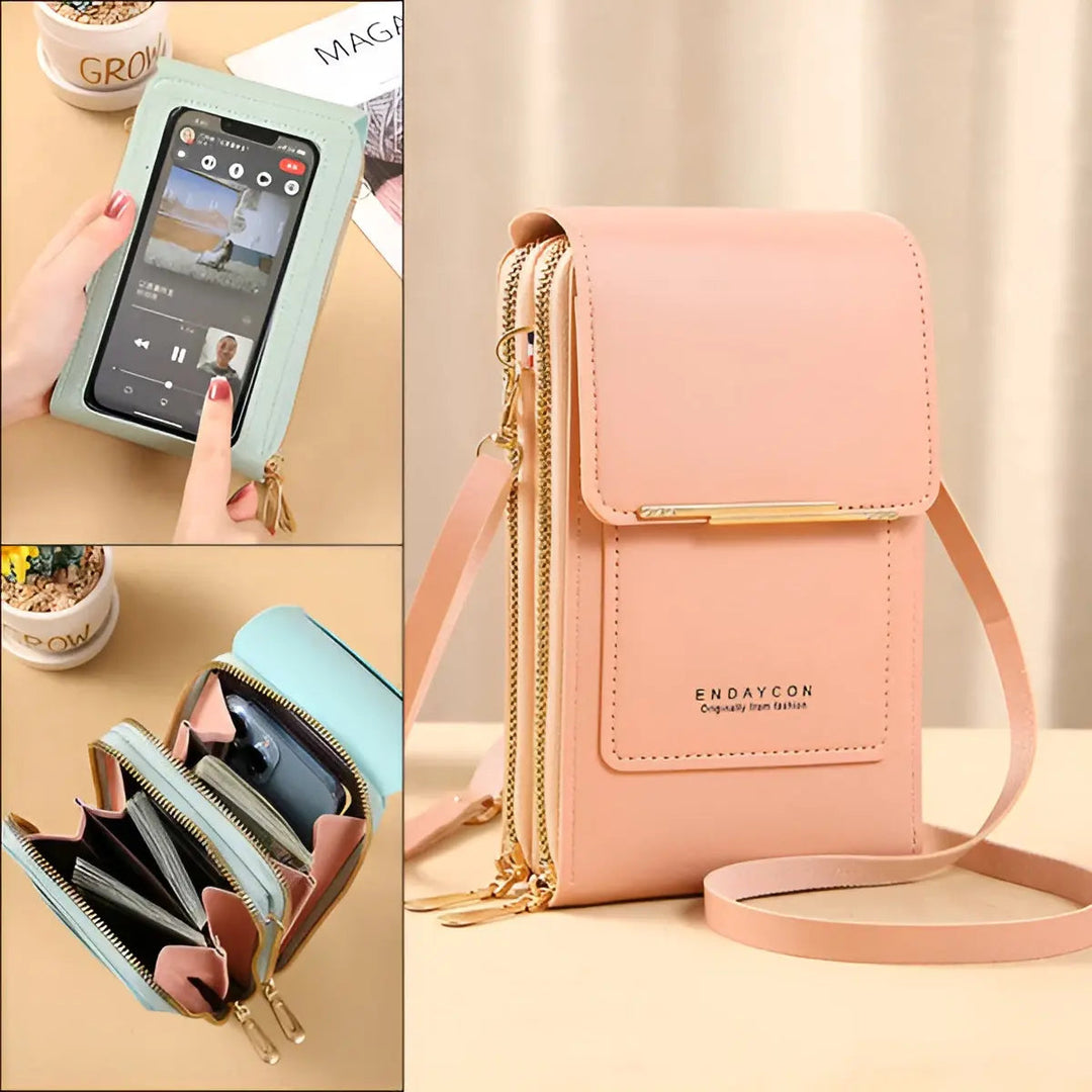Sleek women's anti-theft crossbody bag, ideal for secure international travel & city exploration.
