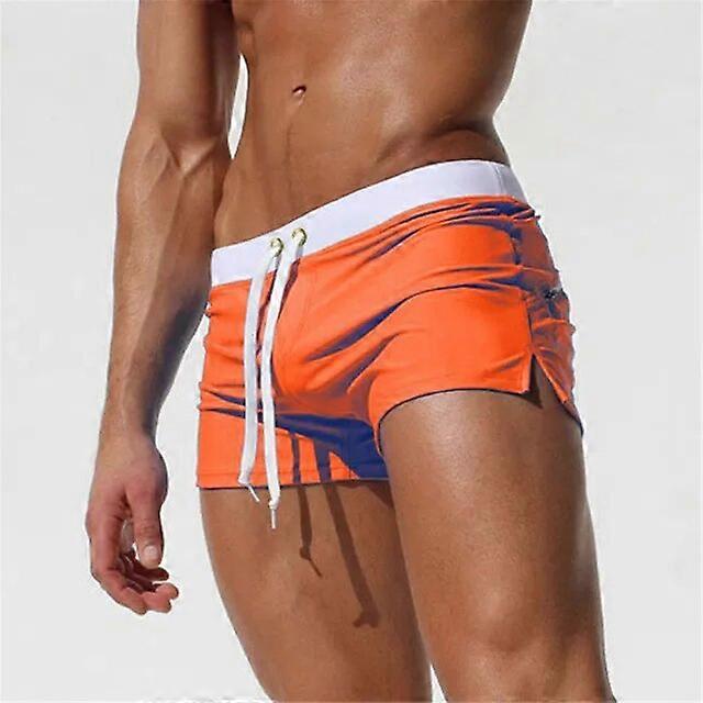 Practical men's swim shorts, quick-drying fabric & adjustable drawstring, designed for pool days and beach adventures.