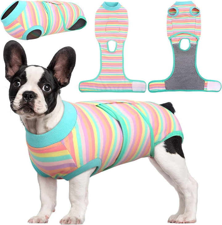 Breathable pet healing suit for dogs & cats. Ensures comfort & safety during surgical recovery.
