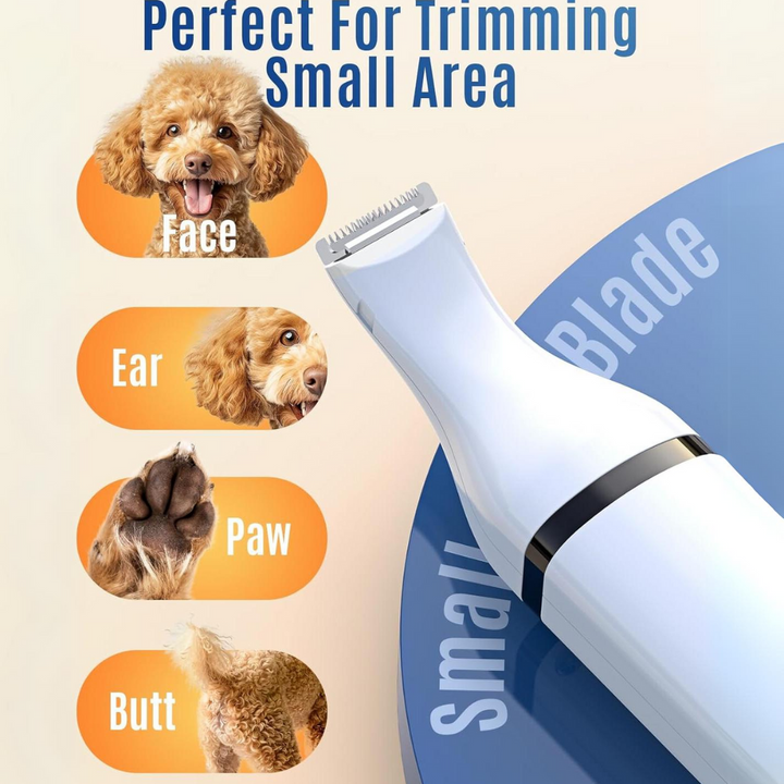 Quiet cordless pet trimmer for dogs & cats, provides smooth & safe grooming.