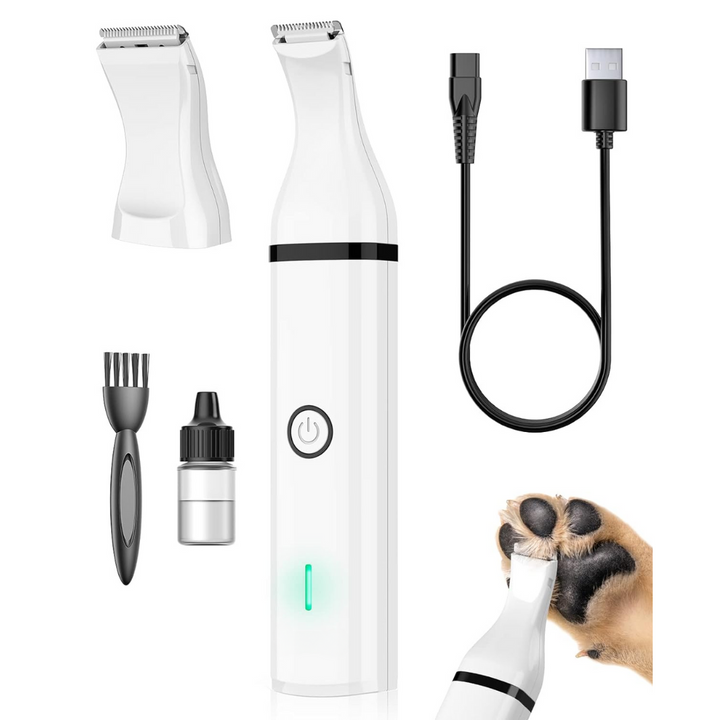 Low noise pet clipper for anxious dogs & cats, stress-free animal grooming tool.