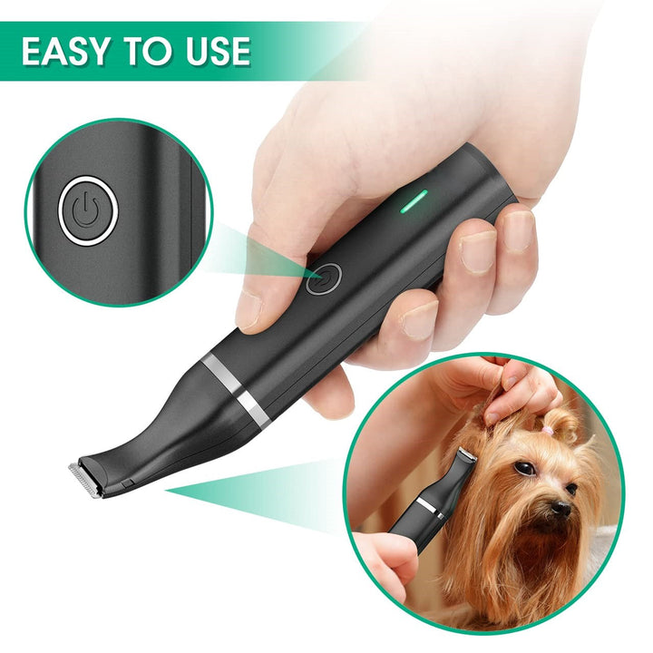 Cordless dog & cat trimmer with powerful dual blade for efficient pet grooming.