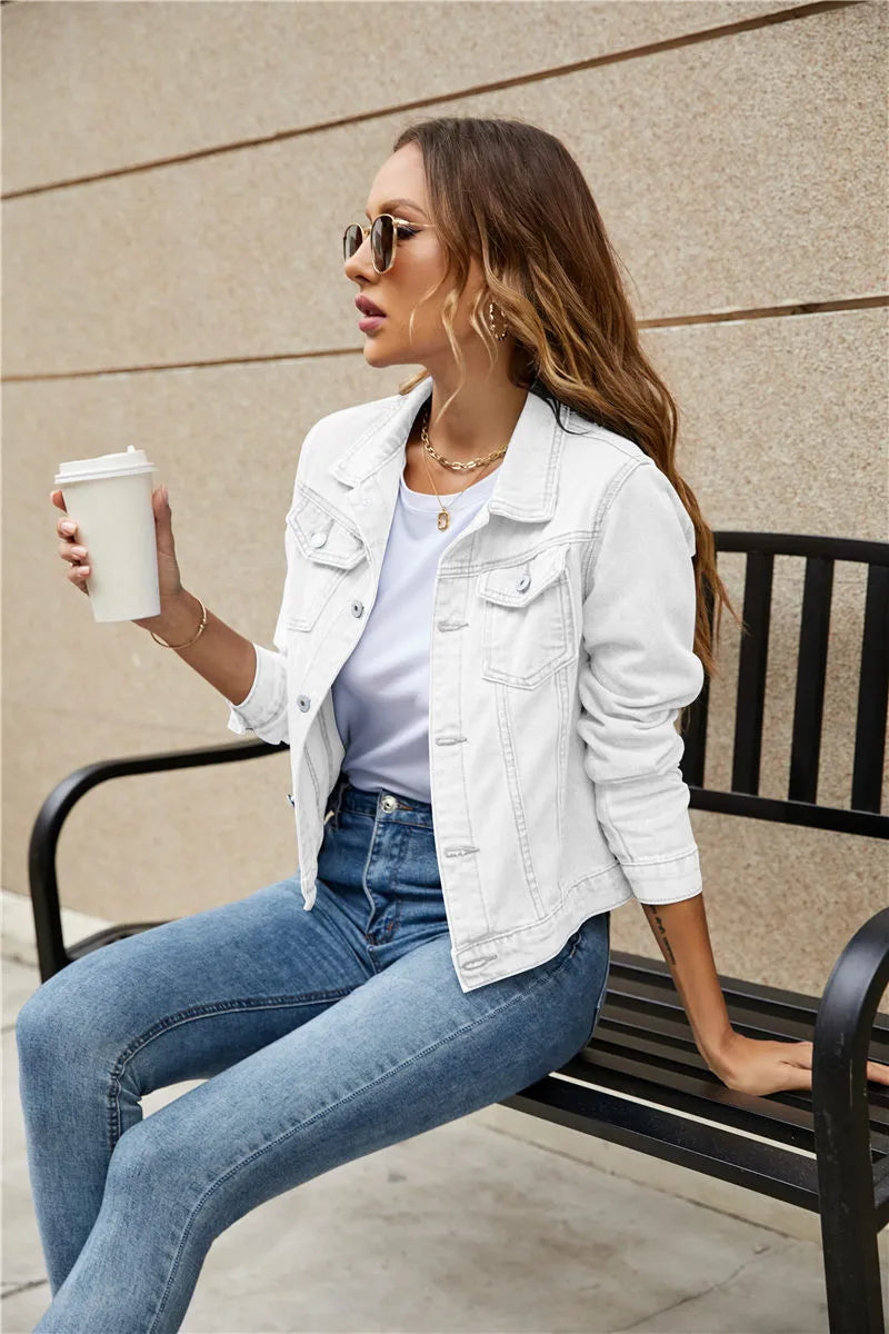 Quinlan | Women's Fitted Blue Jacket - Blue - Image 4