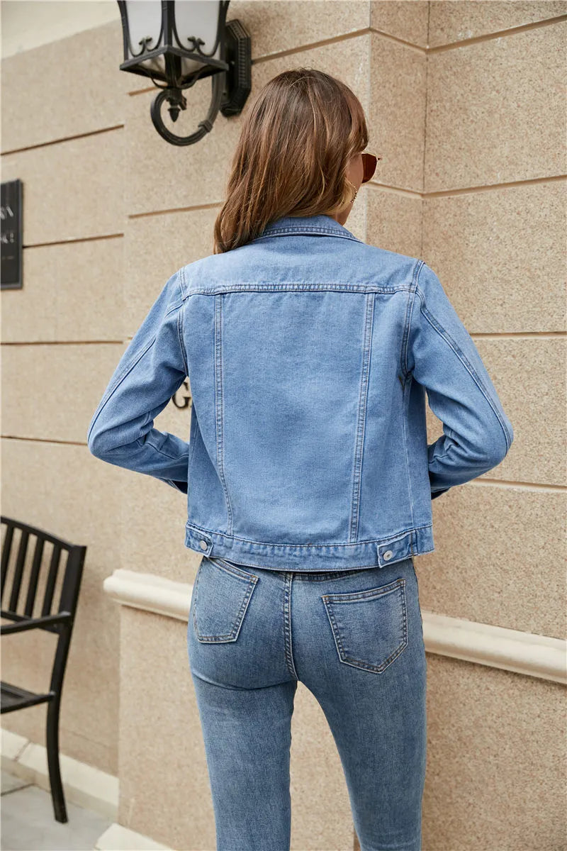 Quinlan | Women's Fitted Blue Jacket - Blue - Image 8