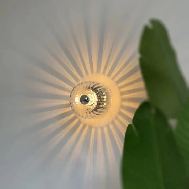 Elegant Bauhaus wall lamp, modern interior lighting sconce enhancing home decor with ambient light.