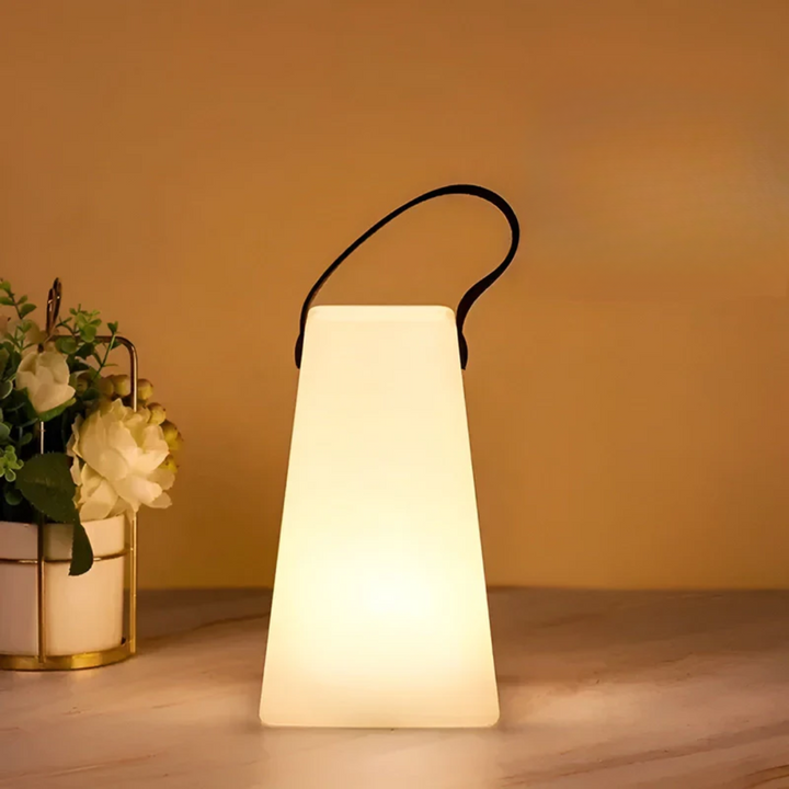 Durable RadianceFlex waterproof portable lamp, LED outdoor lighting, built for all weather conditions.