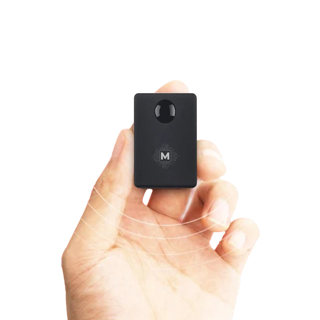 Mini GPS tracker with real-time audio monitoring for vehicle, personal safety, and asset tracking.
