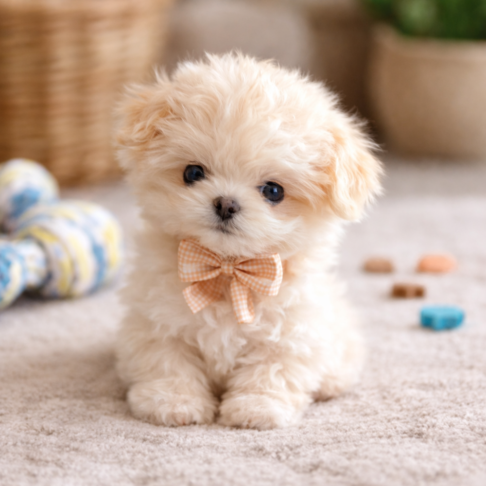 Detailed view of the interactive plush dog toy's animated features and soft material.