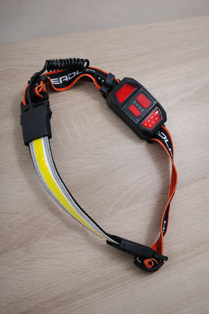 Comfortable, lightweight rechargeable headlamp with 1000 lumens & 230° wide beam for hands-free outdoor light. 2-pack.