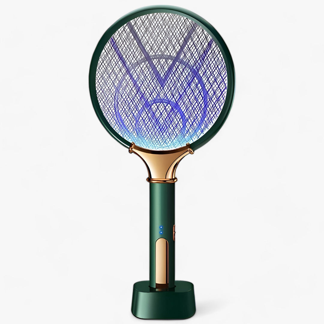 Portable rechargeable insect zapper for home; chemical-free pest control, ideal for peaceful indoor & outdoor living.