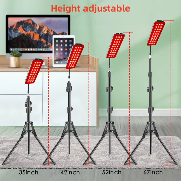 Optimize recovery with an adjustable red light therapy stand, ideal for home pain relief & anti-inflammatory support.