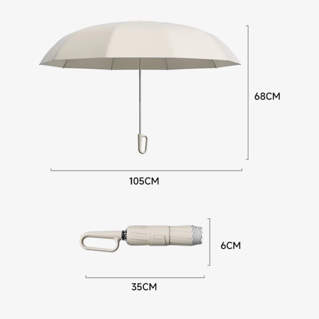 Reflective safety umbrella, windproof StormShield, essential compact gear for rain and storms.