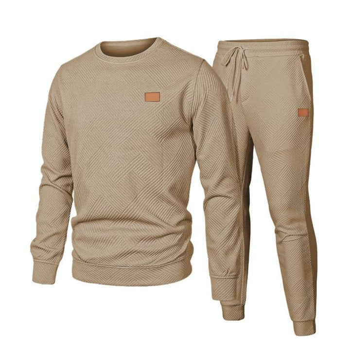 Comfortable men's 2-piece crew neck tracksuit. Ideal for casual wear, athleisure, or relaxation.