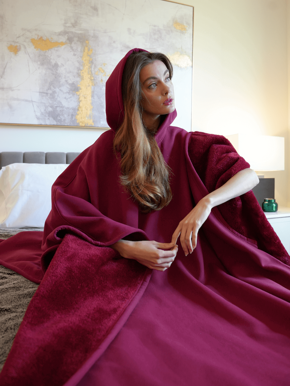 Cozy women's weighted hoodie. Soft fabric & oversized fit provide ultimate comfort & relaxation apparel for stress relief.