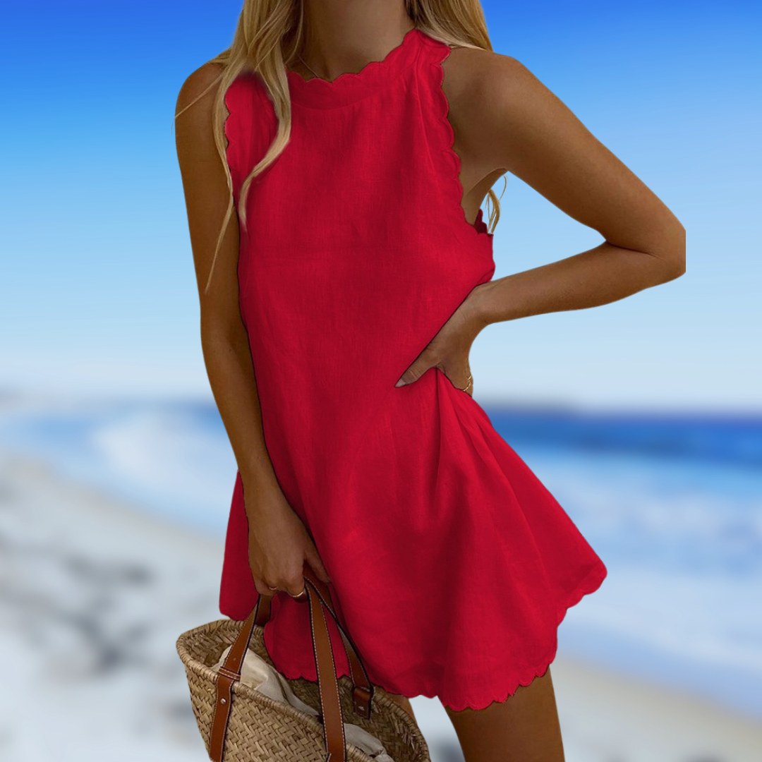 Women's casual elegant summer midi dress, lightweight & breathable, perfect for vacation or special occasions.