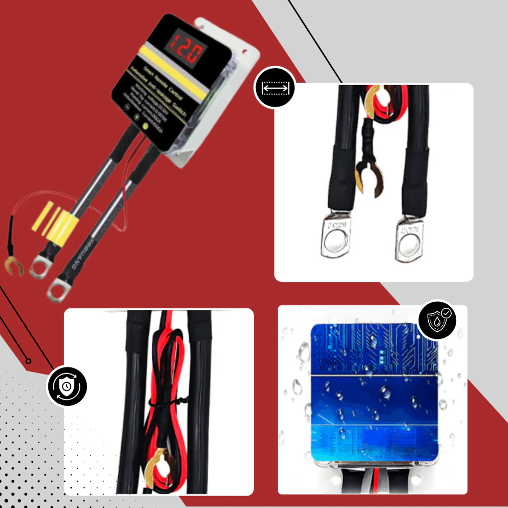 Automotive remote disconnect switch. Anti-theft car kill switch & battery saver for 12V systems.