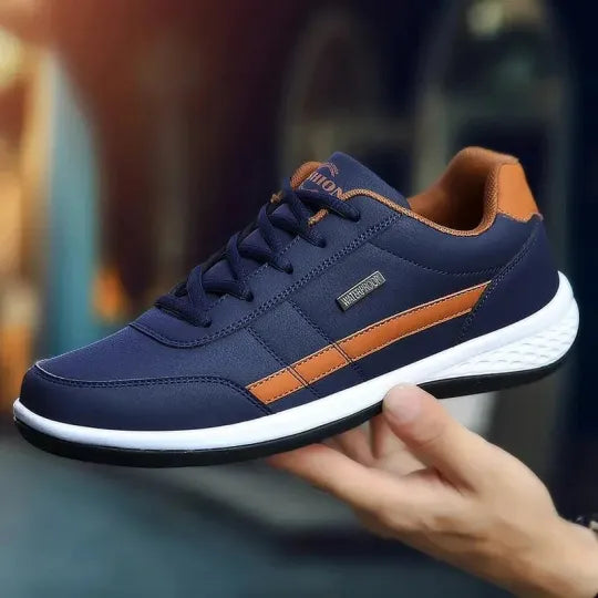 Comfortable men's orthopedic sneakers with advanced cushioning for foot support.