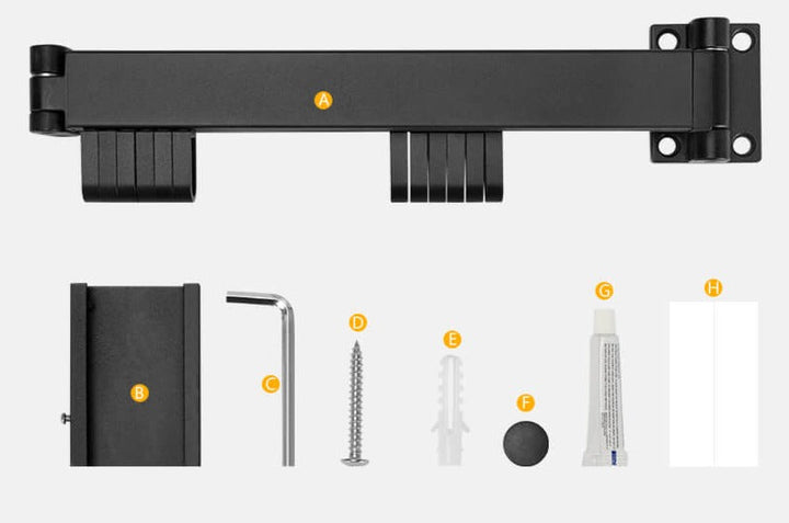 Durable aluminum wall-mounted extendable clothes airer, compact folding laundry rack for efficient drying.