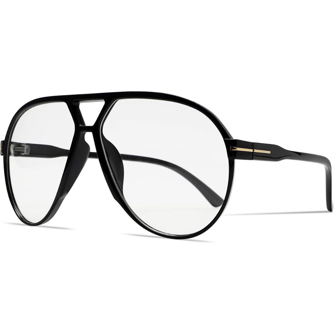Fashion-forward retro oversized aviator sunglasses for men & women, vintage 70s vibe, UV400.