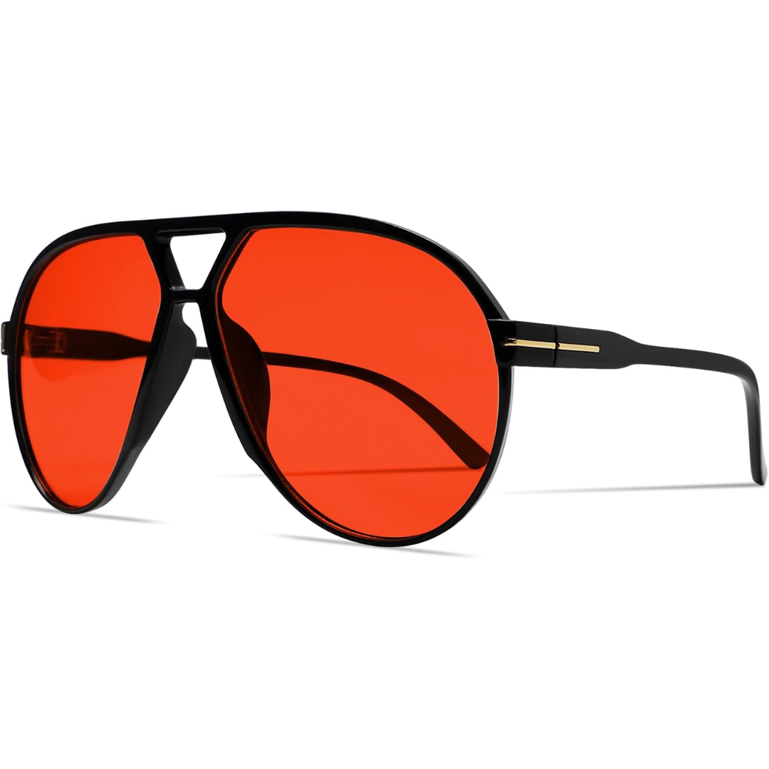 Retro oversized aviator sunglasses, vintage 70s style, unisex fashion accessory with UV400.