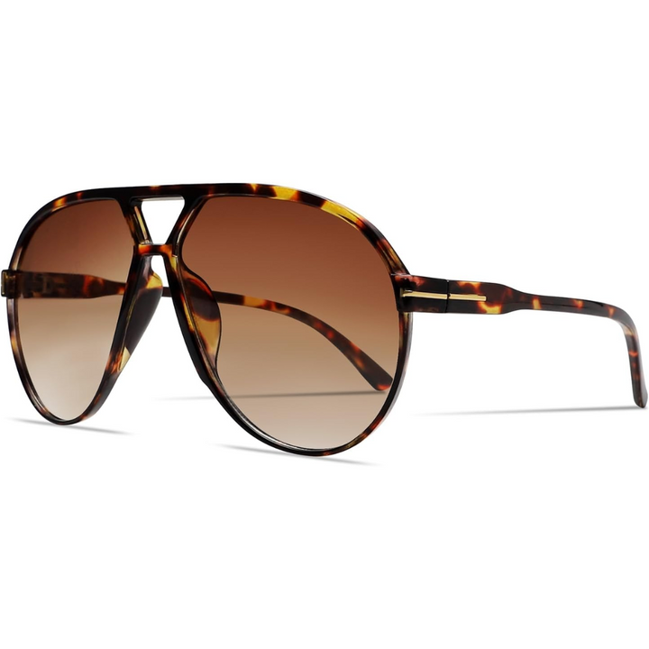 Unisex Retro Oversized Aviator Sunglasses with UV400 protection for a vintage 70s look.