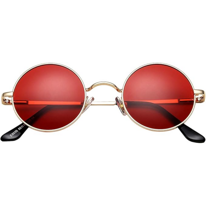Classic retro round polarized sunglasses, unisex design for stylish UV eye protection.